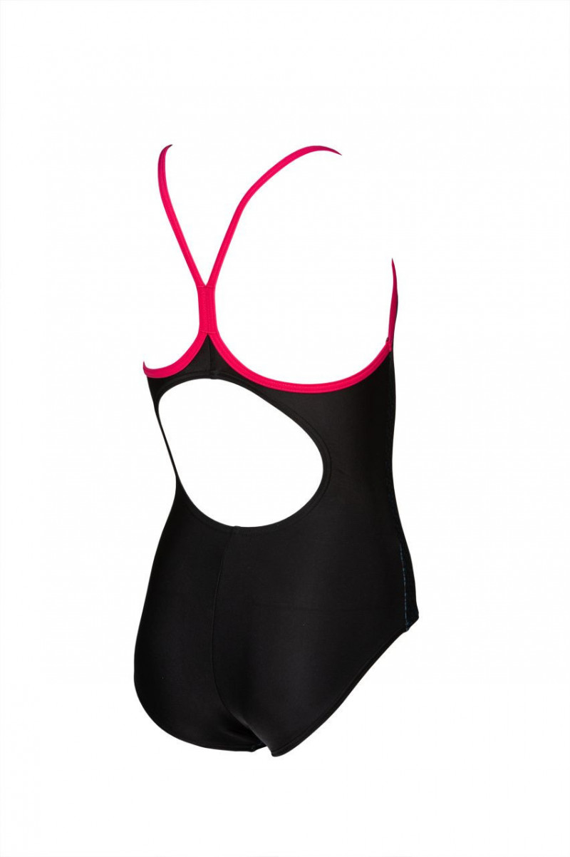 arena G Cool Jr Light Drop Back One Piece L černé